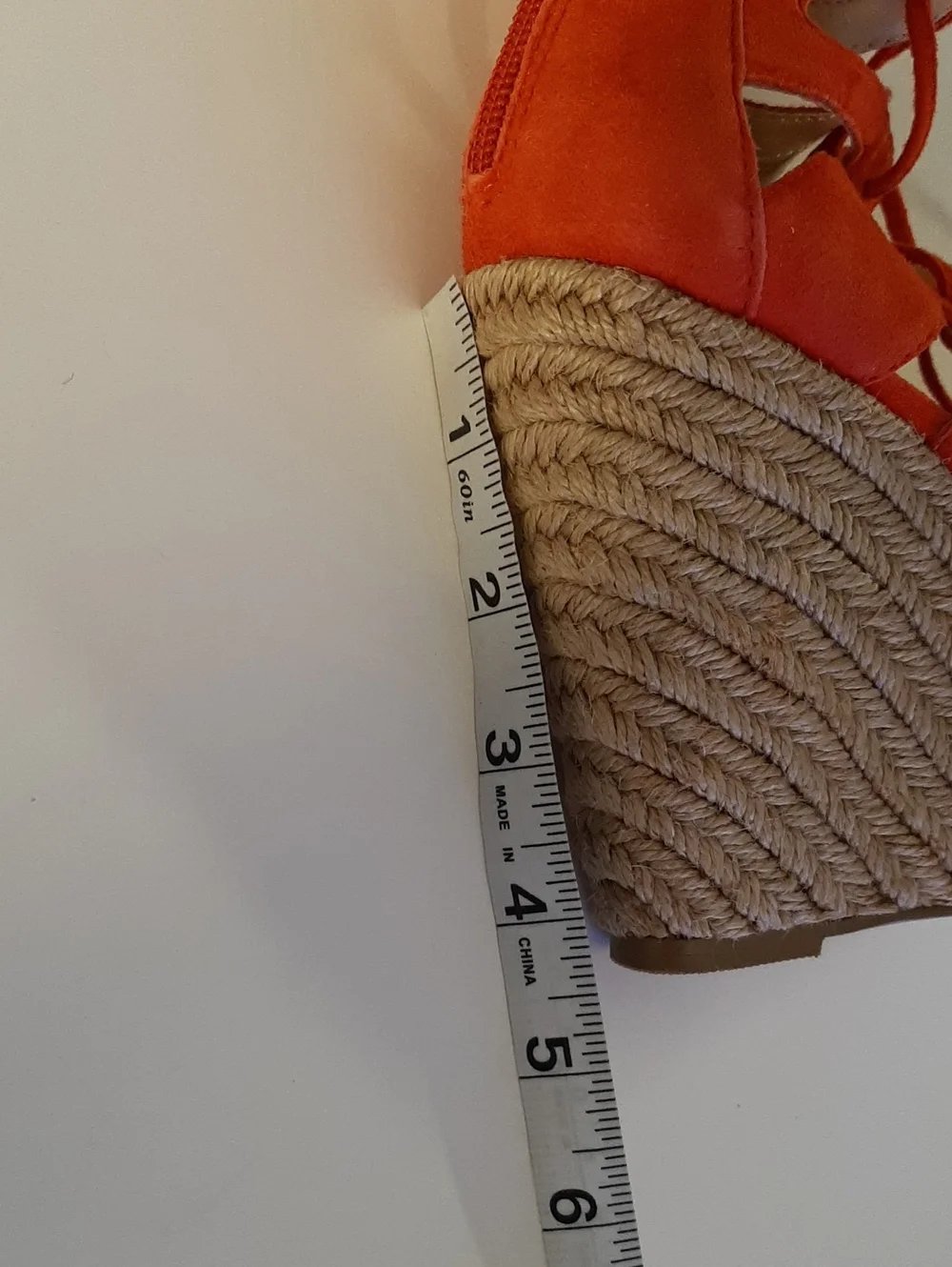 SAKS FIFTH AVENUE Chelsea Suede Lace-up Wedge 5.5